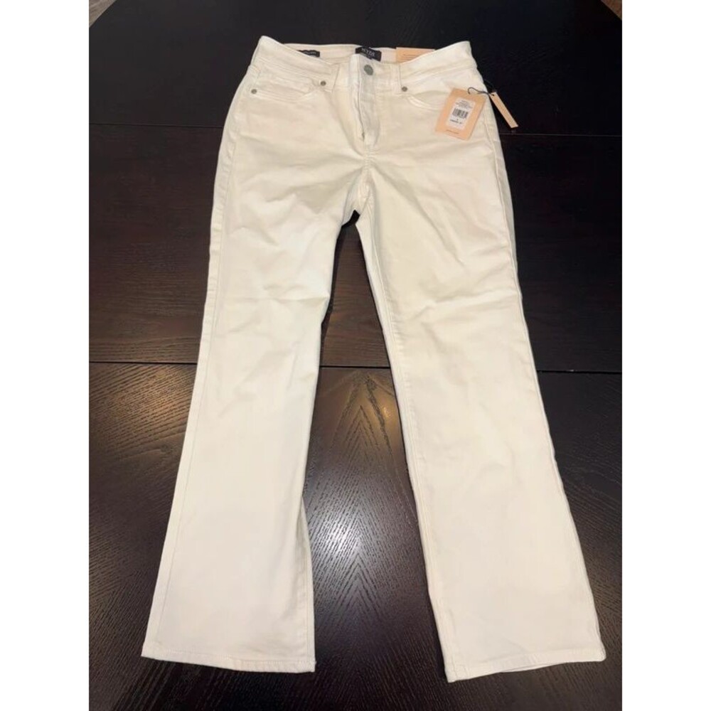 Nwt Nydj Marilyn Straight Ankle Sz 6 Optic White